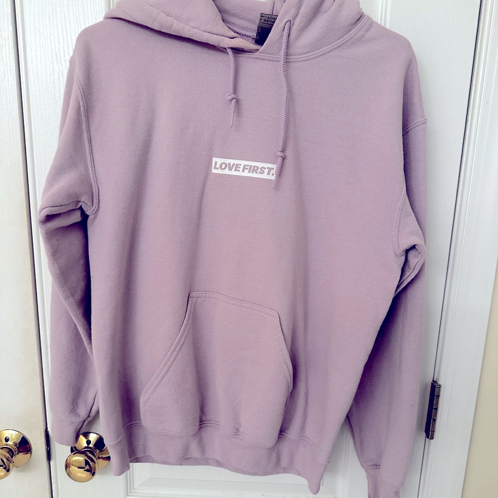 He would love first hoodie pastel purple size S